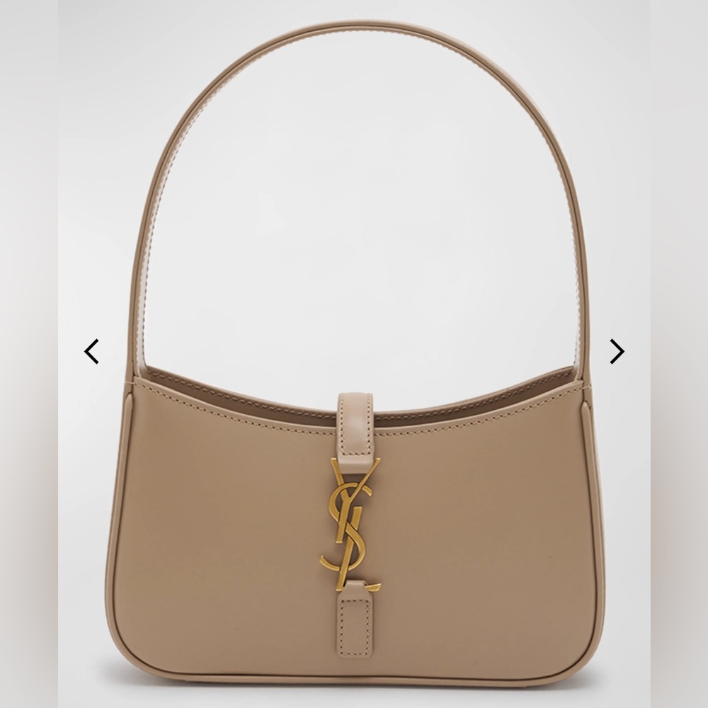 Yves Saint Laurent Taupe Leather Shoulder Bag